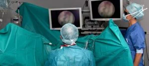 Laser Prostaat in OK met prostaat onder behandeling op de schermen