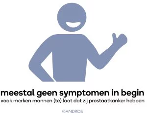 Prostaatkanker geeft meestal geen klachten in begin. Mannen voelen zich gezond en plassen goed